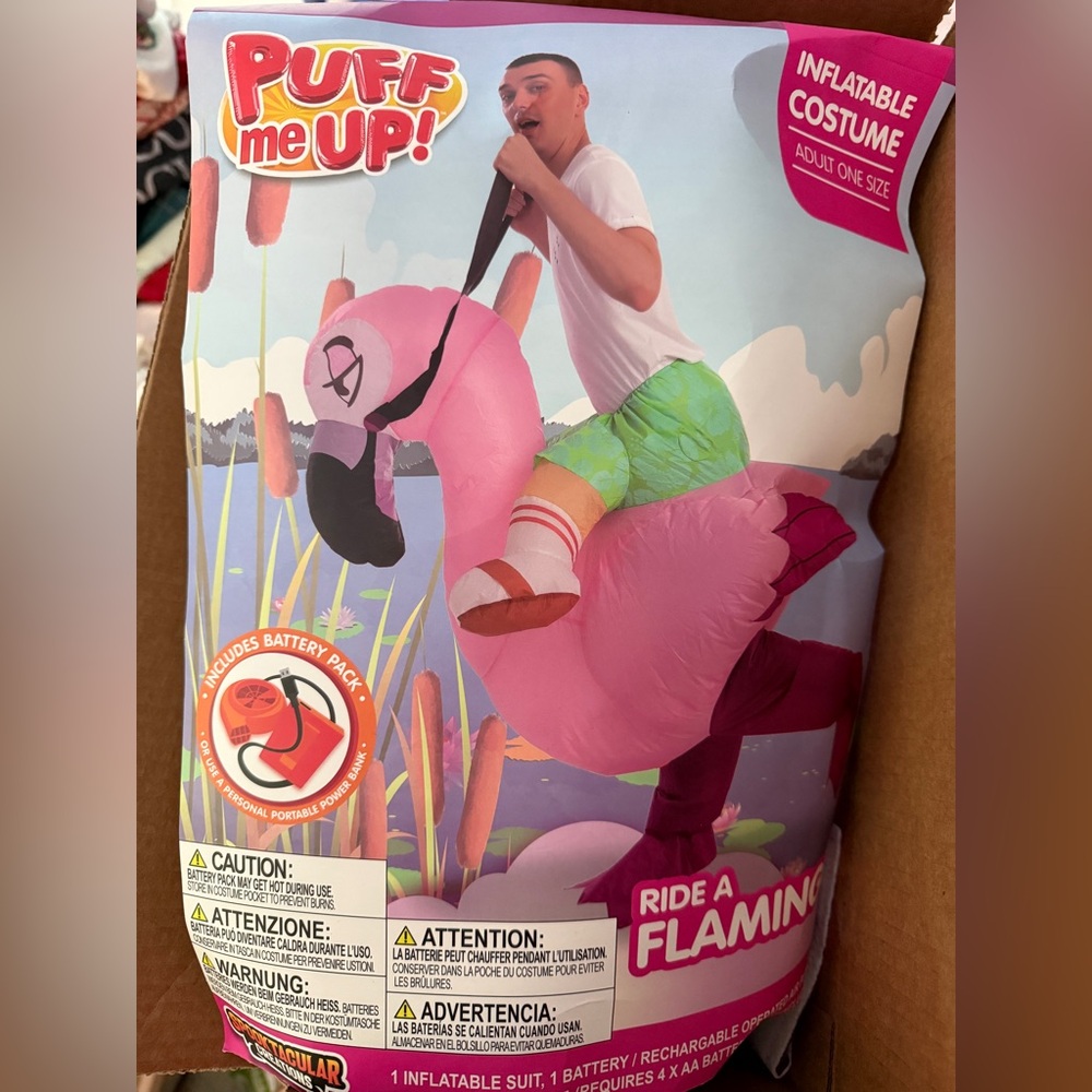 Inflatable Pink Flamingo Costume
